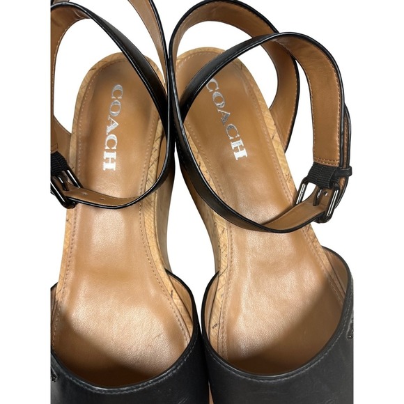NWOT Coach Becka Black Platform Sandal, Black, Size 10B - Picture 8 of 12